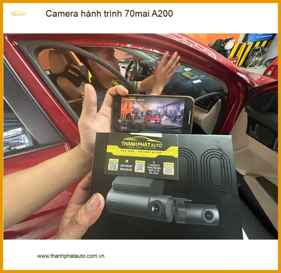 Lắp Camera hành trình 70mai A200 chính hãng cho xe Anh Văn Đức Quận 12