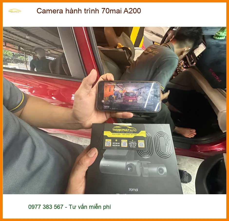 Lắp Camera hành trình 70mai A200 chính hãng cho xe Anh Văn Đức Quận 12 ảnh thực tế 3