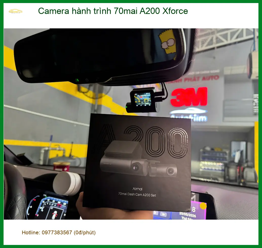 Anh Việt lắp Camera hành trình 70mai A200 Xforce cho xe ở Quận 7 ảnh thực tế 2