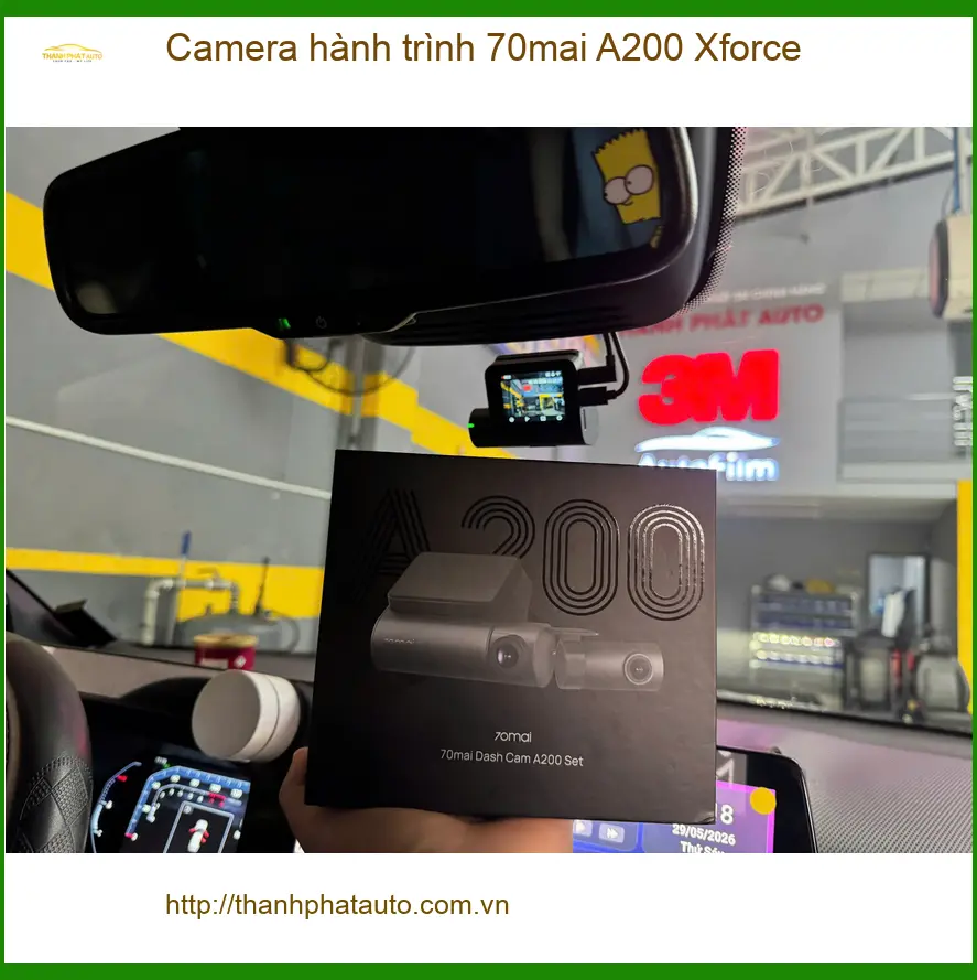 Chị Lan Anh lắp Camera hành trình 70mai A200 Xforce cho Kia Seltos tại Củ Chi ảnh thực tế 4