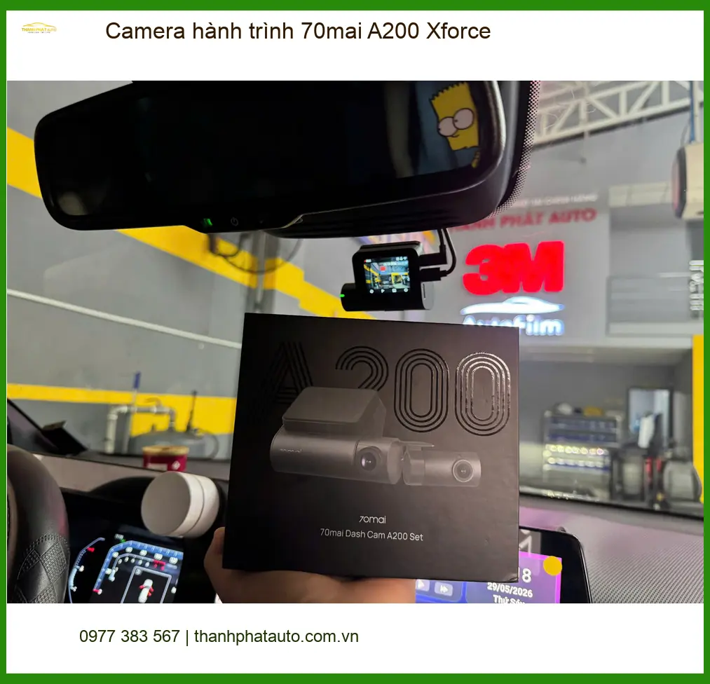 Chị Hà lắp Camera hành trình 70mai A200 Xforce cho Honda Civic ở Quận 6
