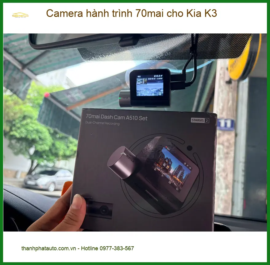 Anh Minh lắp Camera hành trình 70mai cho Kia K3 ở Nhà Bè để ghi bằng chứng giao thông ảnh thực tế 2