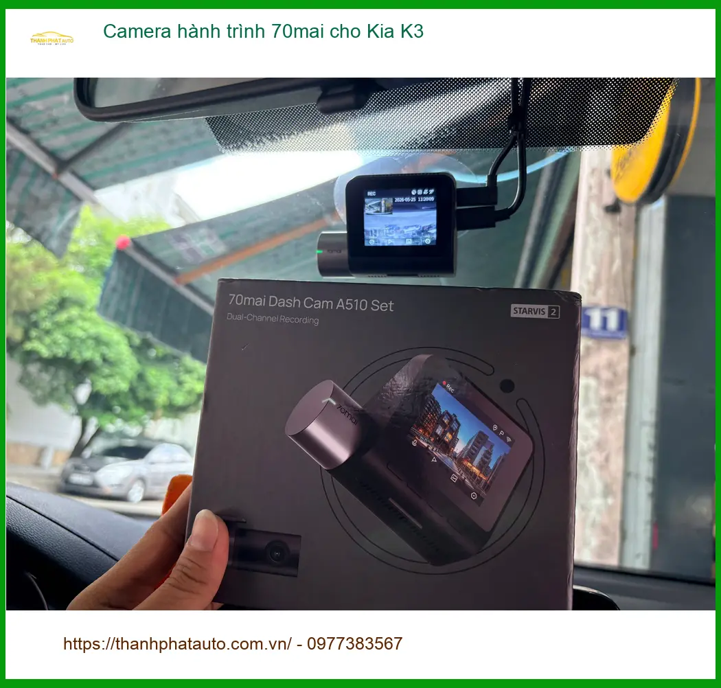 Anh Minh lắp Camera hành trình 70mai cho Kia K3 tại Quận 1 an toàn