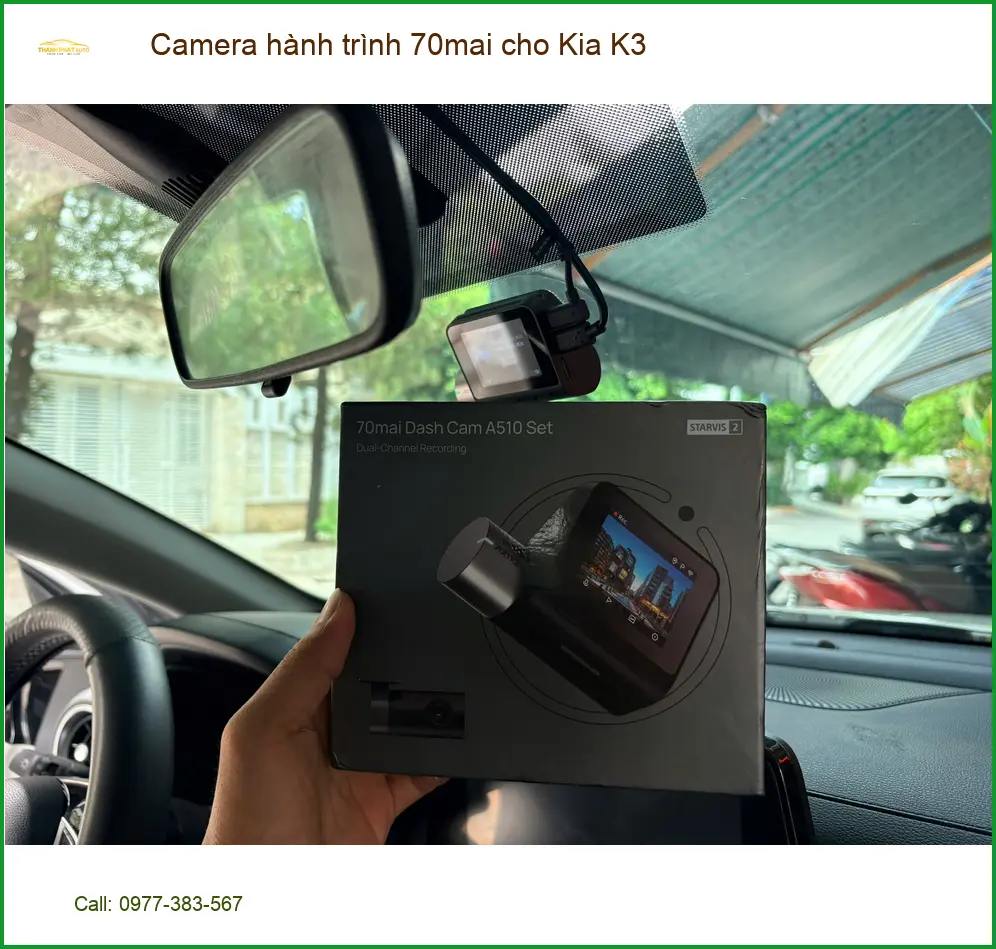 Anh Quang lắp Camera hành trình 70mai cho Kia K3 ở Cần Giờ an tâm lái xe