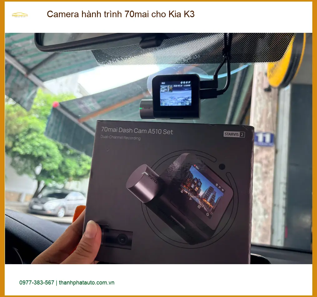 Anh Quang lắp Camera hành trình 70mai cho Kia K3 ở Cần Giờ an tâm lái xe ảnh thực tế 3