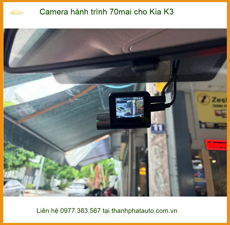 Anh Quang lắp Camera hành trình 70mai cho Kia K3 ở Cần Giờ an tâm lái xe ảnh thực tế 5