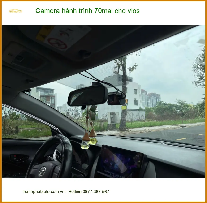 Anh Tùng lắp Camera hành trình 70mai cho Vios tại Nhà Bè để tiện quan sát đường