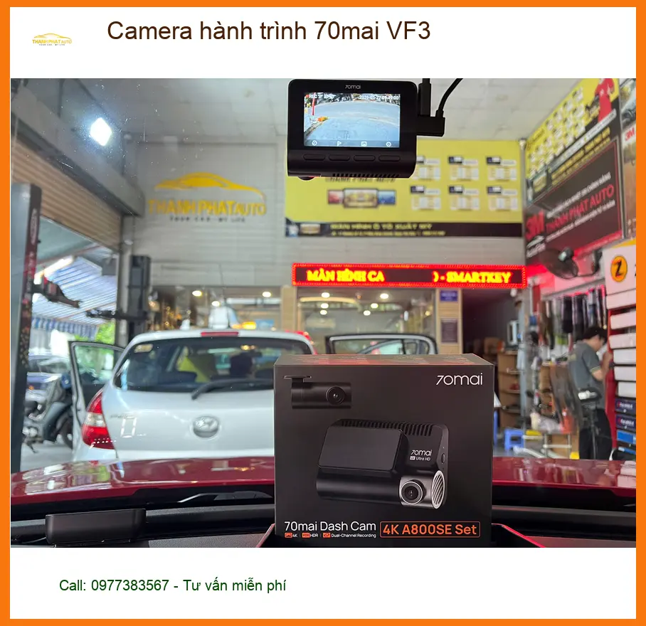 Chị Hà lắp Camera hành trình 70mai VF3 tại Quận Gò Vấp để ghi lại hành trình rõ nét
