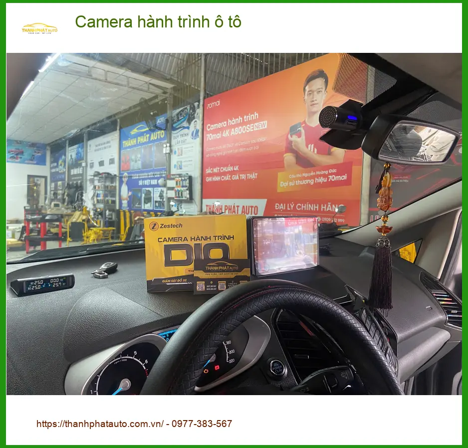Chị Yến lắp Camera hành trình ô tô Hyundai Accent tại Hóc Môn an tâm lái xe