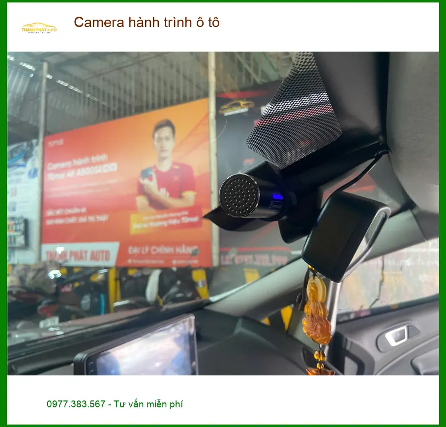 Chị Yến lắp Camera hành trình ô tô Hyundai Accent tại Hóc Môn an tâm lái xe ảnh thực tế 2