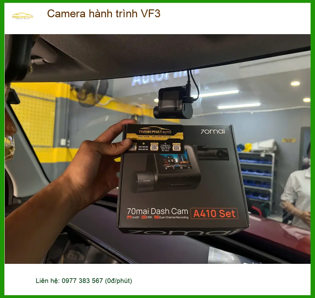 Anh Duy lắp camera hành trình VinFast VF3 ở Nhà Bè tìm chỗ chính hãng
