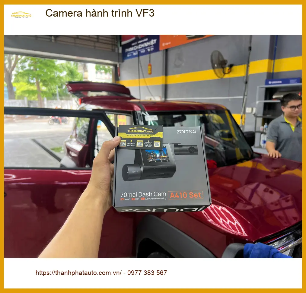 Chị Phương lắp Camera hành trình cho VinFast VF3 tại Quận Gò Vấp để an tâm lái xe ảnh thực tế 3