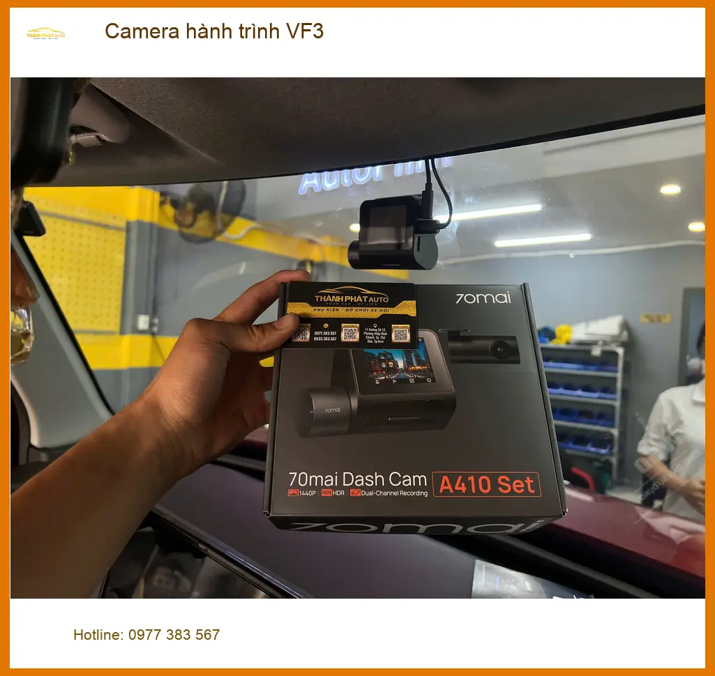 Chị Diễm lắp Camera hành trình VinFast VF3 tại Quận Tân Bình để an tâm di chuyển ảnh thực tế 4