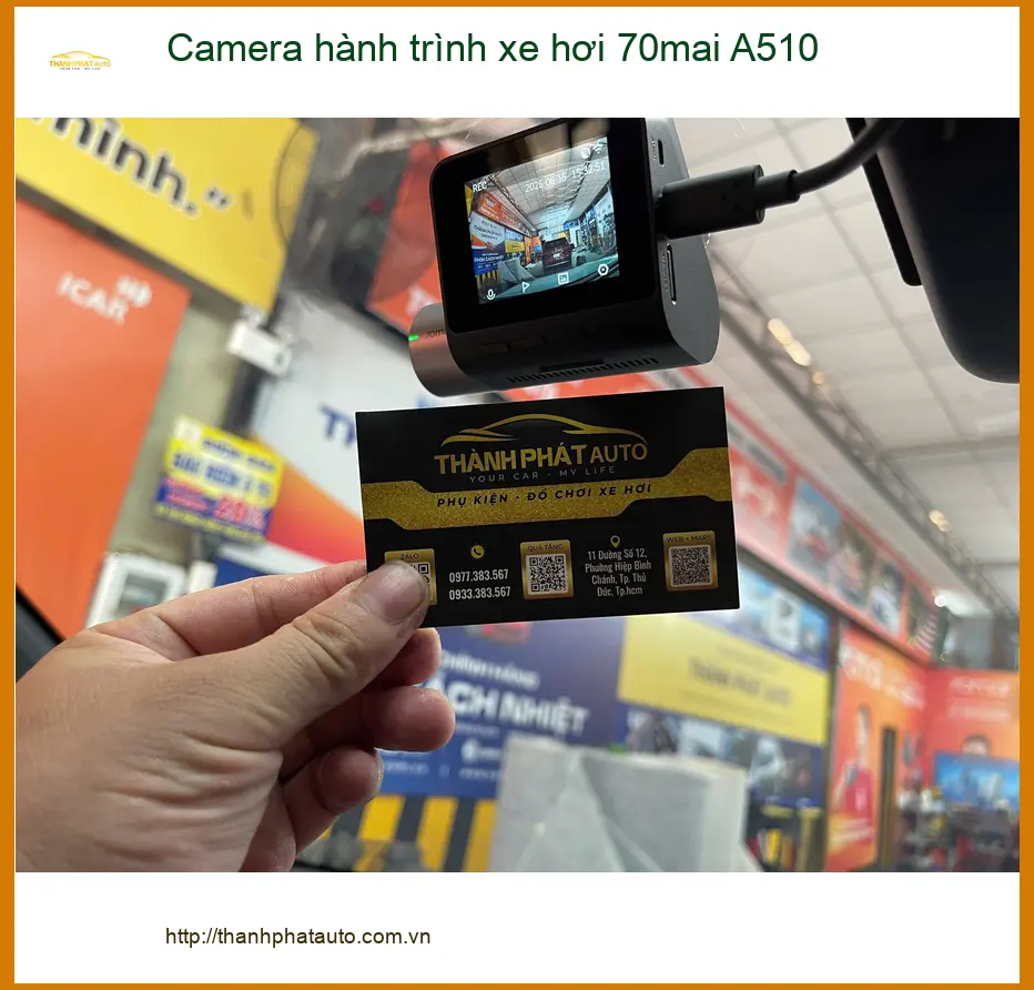 Anh Quang lắp Camera hành trình 70mai A510 cho Toyota Vios tại Quận Nhà Bè