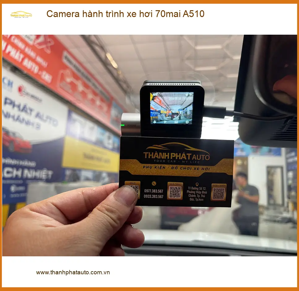 Anh Vĩnh lắp Camera hành trình 70mai A510 cho Mazda CX5 tại Quận Phú Nhuận