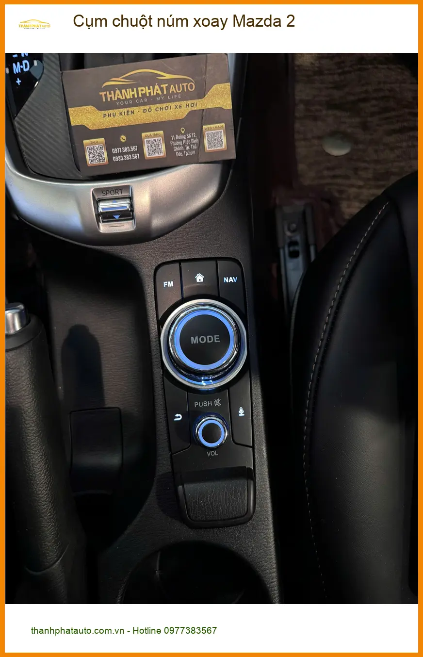 Chị Thảo lắp Cụm chuột núm xoay Mazda 2 tại Gò Vấp để điều khiển tiện lợi hơn ảnh thực tế 3