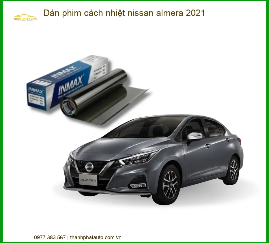 Dán Phim Cách Nhiệt Nissan Almera 2021 - Địa Chỉ Lắp Đặt Chính Hãng TPHCM