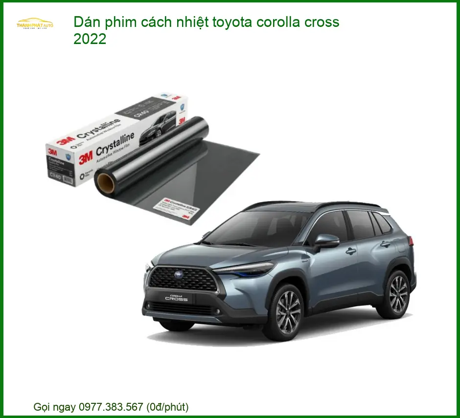Dán Phim Cách Nhiệt Toyota Corolla Cross 2022 - Địa Chỉ Lắp Đặt Uy Tín TPHCM