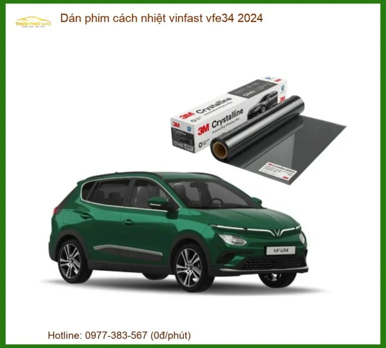 Dán Phim Cách Nhiệt Vinfast VF e34 2024 - Trung Tâm Lắp Đặt Uy Tín TPHCM