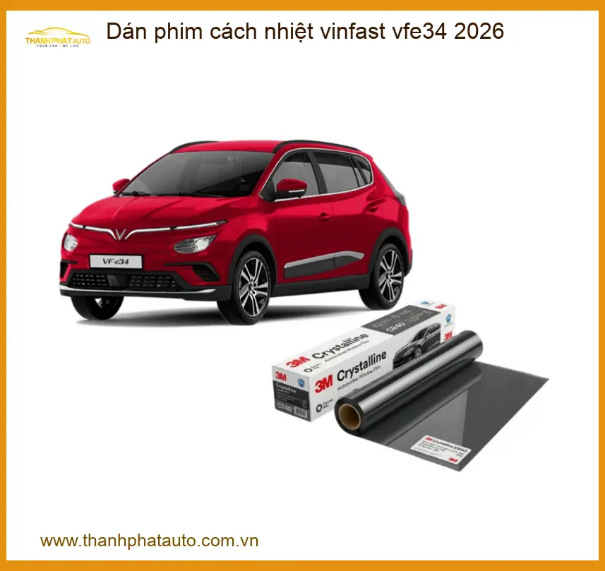 Dán Phim Cách Nhiệt VinFast VF e34 - Địa Chỉ Lắp Đặt Uy Tín TPHCM