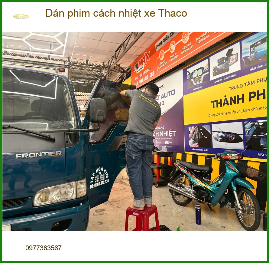 Anh Vĩnh dán phim cách nhiệt xe Thaco Quận 11 chống nóng cho xe tải nhẹ