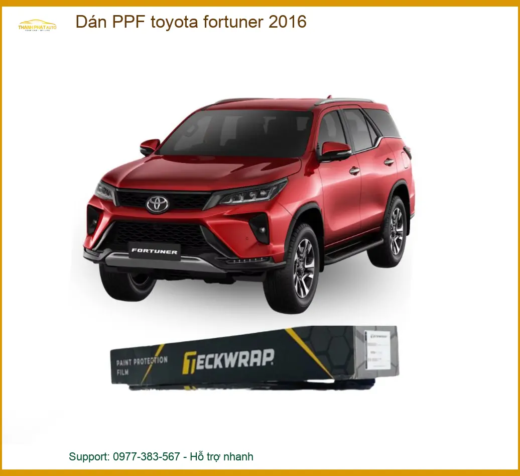 Dán PPF Toyota Fortuner 2016 - Trung Tâm Nâng Cấp Chính Hãng TPHCM