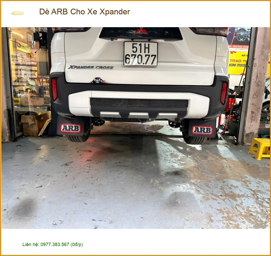 Chị Bích lắp Dè ARB cho Xpander ở Quận Phú Nhuận để xe sạch hơn