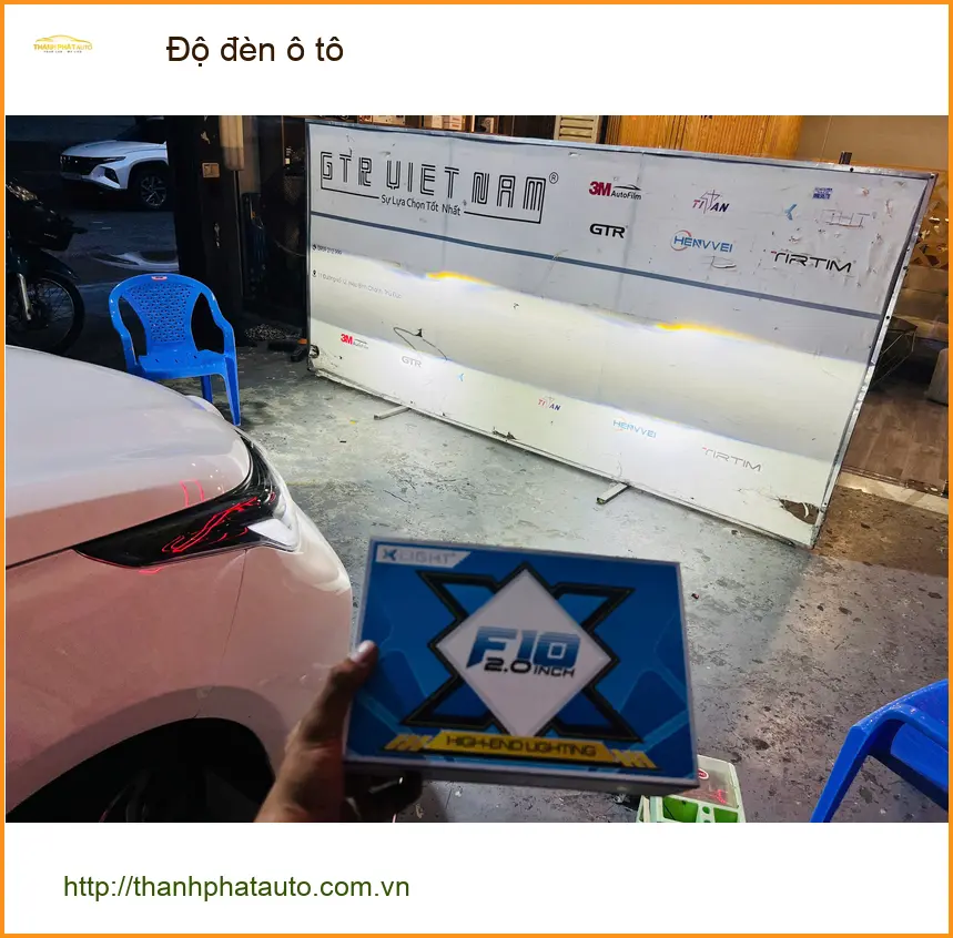 Chú Minh độ đèn ô tô Hyundai SantaFe tại Thủ Đức để tăng cường ánh sáng ban đêm