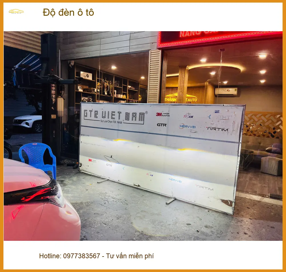 Chú Minh độ đèn ô tô Hyundai SantaFe tại Thủ Đức để tăng cường ánh sáng ban đêm ảnh thực tế 4
