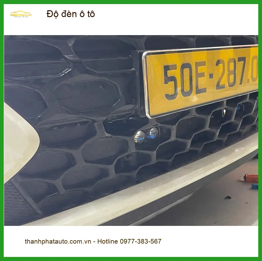 Anh Huy độ đèn ô tô Hyundai Santa Fe tại Thủ Đức vì đèn zin yếu ảnh thực tế 2