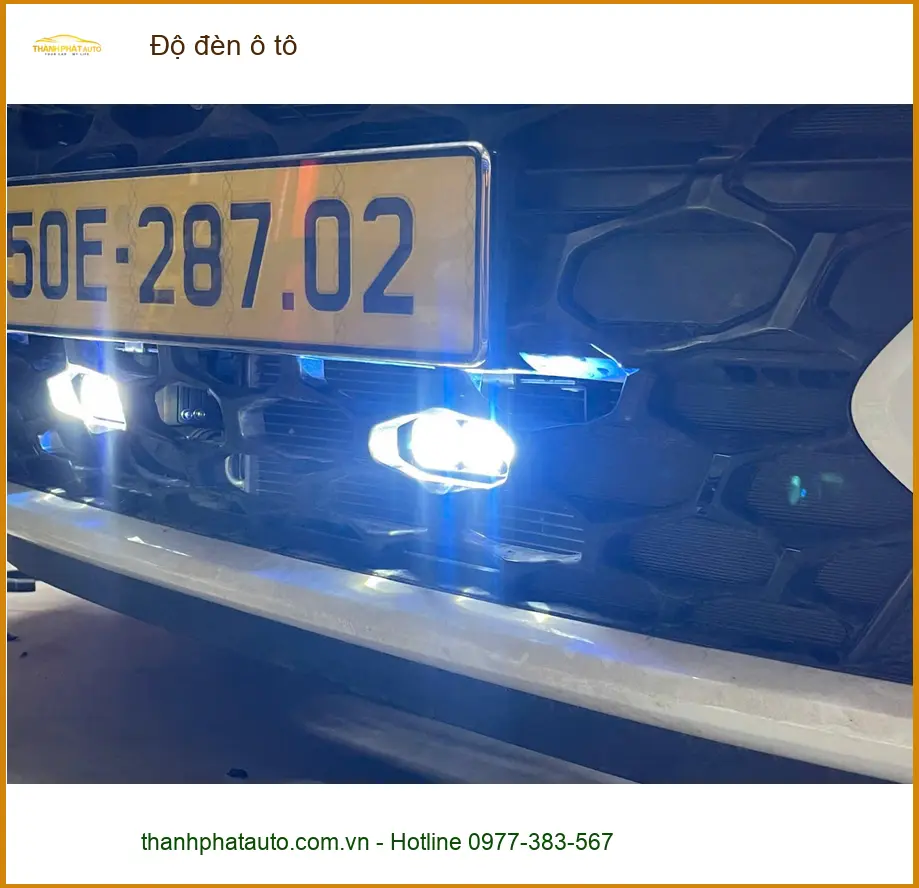 Anh Huy độ đèn ô tô Hyundai Santa Fe tại Thủ Đức vì đèn zin yếu ảnh thực tế 3