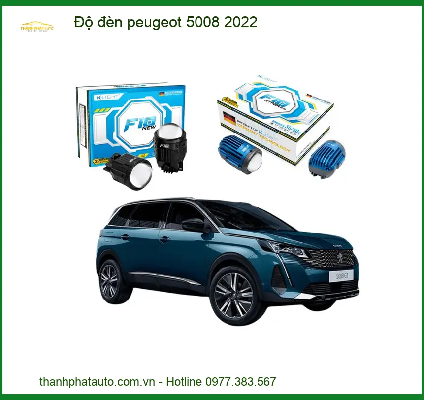 Độ Đèn Bi LED Xe Peugeot 5008 2022 - Trung Tâm Chuyên Độ Đèn Xe Hơi Uy Tín TPHCM