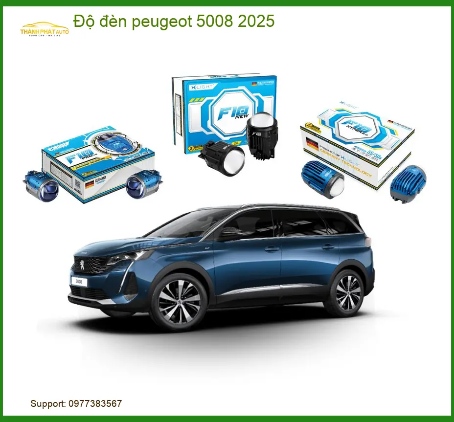 Độ đèn Bi Gầm LED Xenon Laser cho Peugeot 5008 - Địa Chỉ Lắp Đặt Uy Tín TPHCM