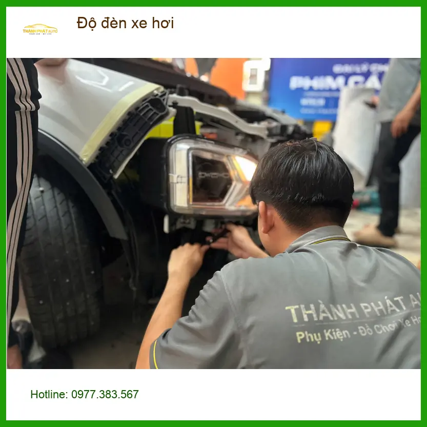Anh Dũng độ đèn xe hơi VinFast Lux A2.0 để cải thiện tầm nhìn đêm tại Quận Thủ Đức