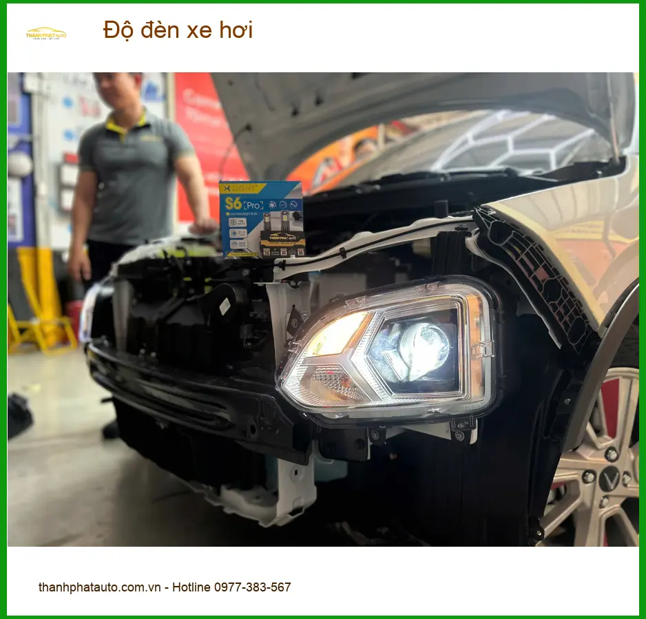 Anh Quang độ đèn xe hơi Mazda 3 tại Quận 3 vì đèn zin quá tối