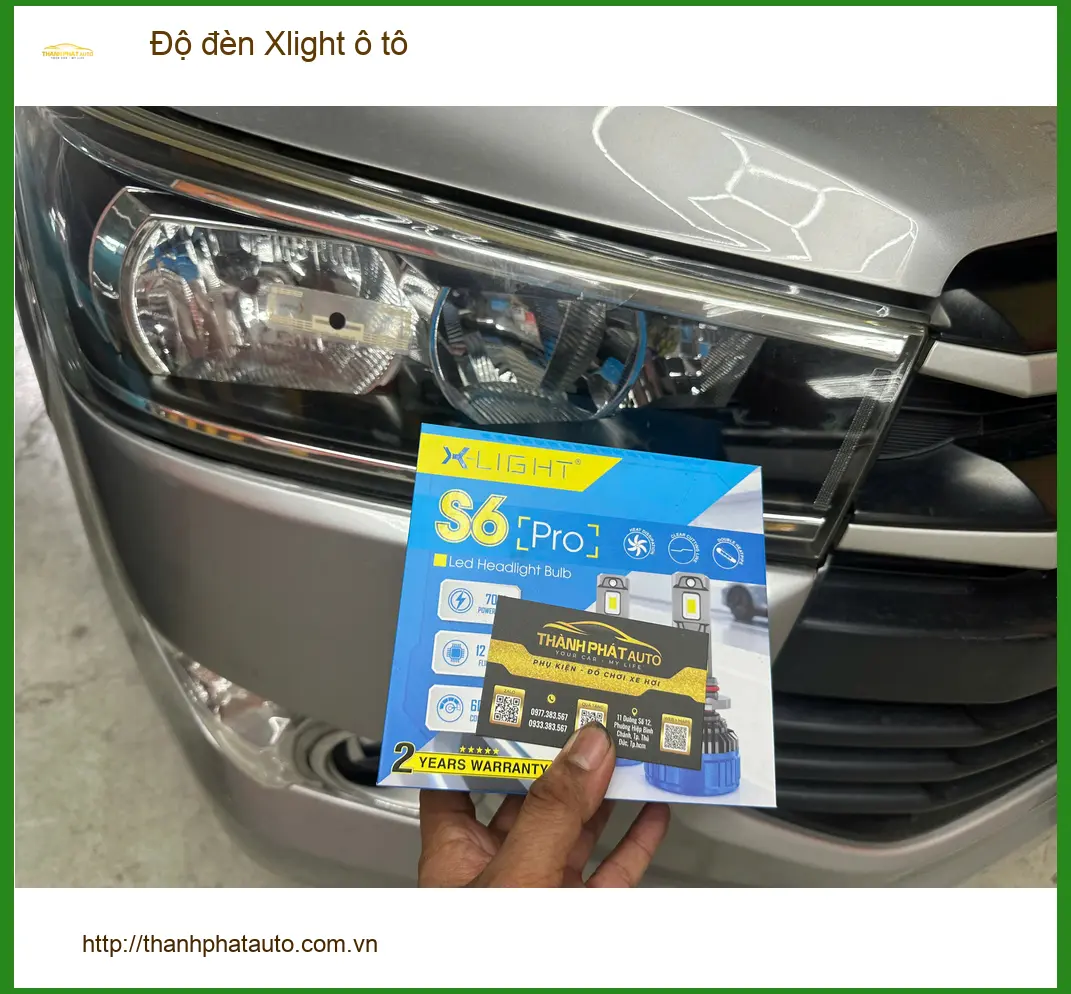 Anh Quang độ đèn Xlight ô tô Hyundai Accent tại Gò Vấp vì đèn zin yếu khi đi đêm ảnh thực tế 2