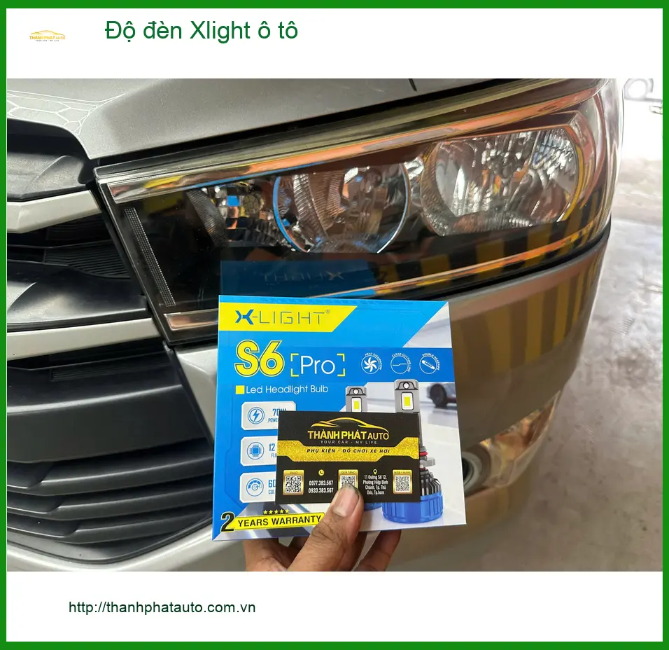 Anh Quang độ đèn Xlight ô tô Hyundai Accent tại Gò Vấp vì đèn zin yếu khi đi đêm ảnh thực tế 3