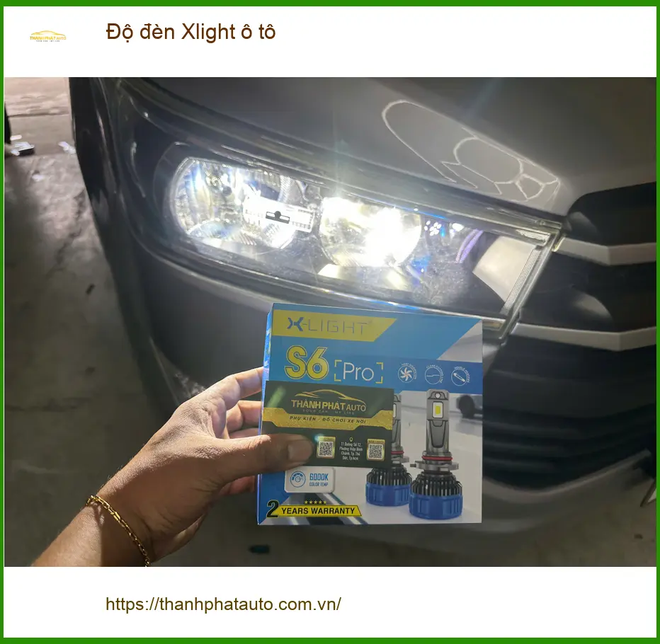 Anh Quang độ đèn Xlight ô tô Hyundai Accent tại Gò Vấp vì đèn zin yếu khi đi đêm ảnh thực tế 4