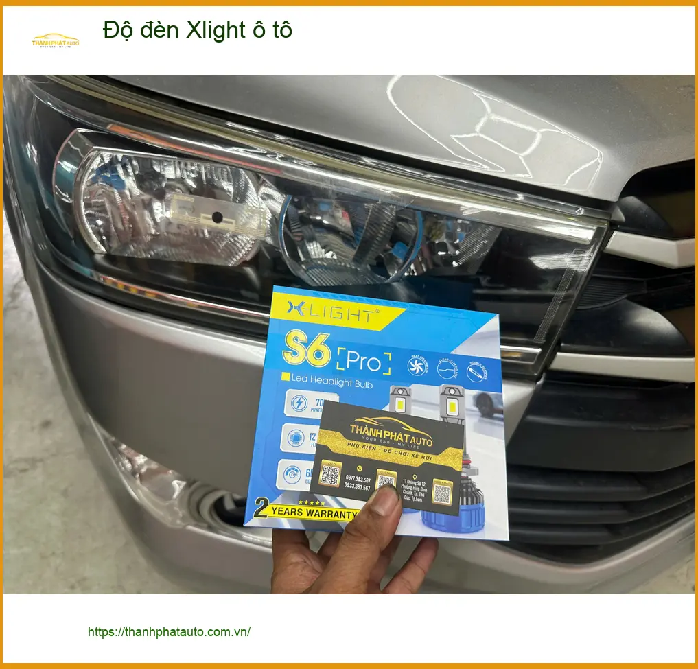 Anh Quang độ đèn Xlight ô tô Hyundai Accent Quận Tân Phú vì đèn zin kém sáng ảnh thực tế 3