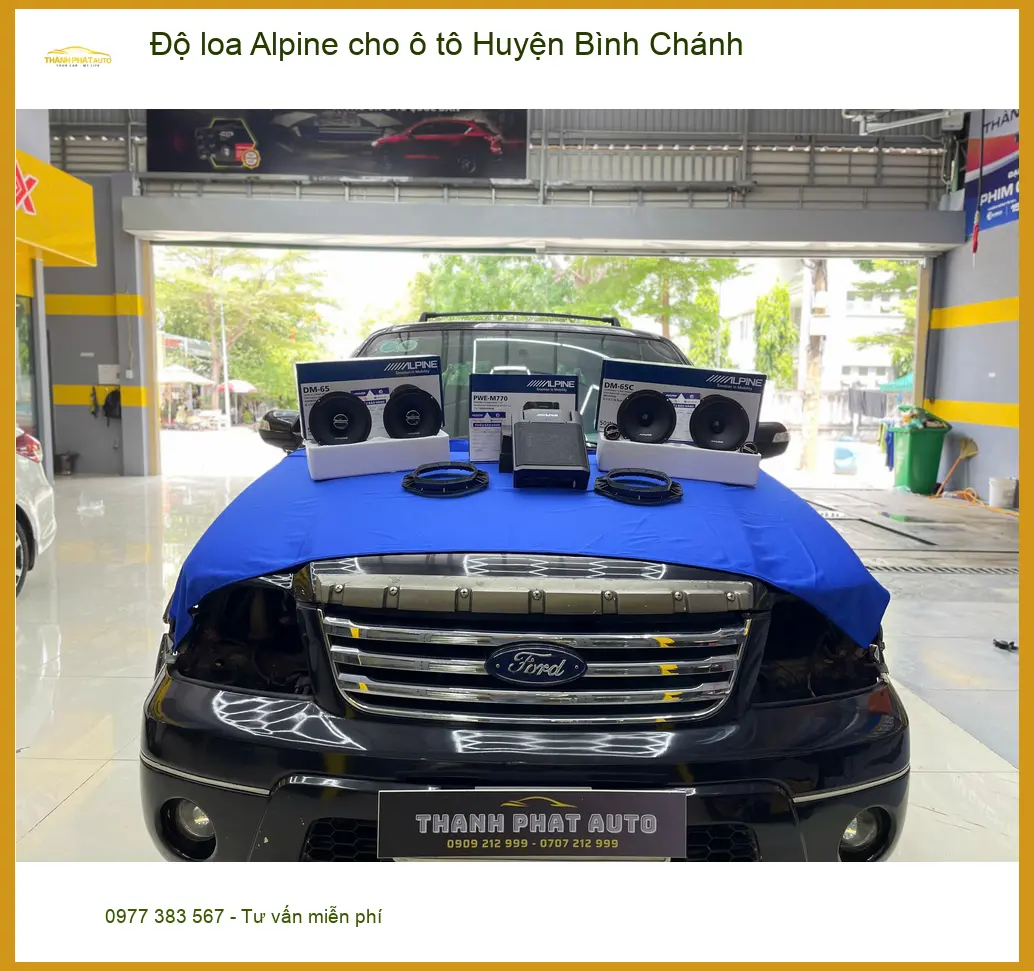 Cửa Hàng Độ Loa Ô Tô loa Alpine cho ô tô Huyện Bình Chánh - Lắp Đặt Giá Tốt ảnh thực tế 2