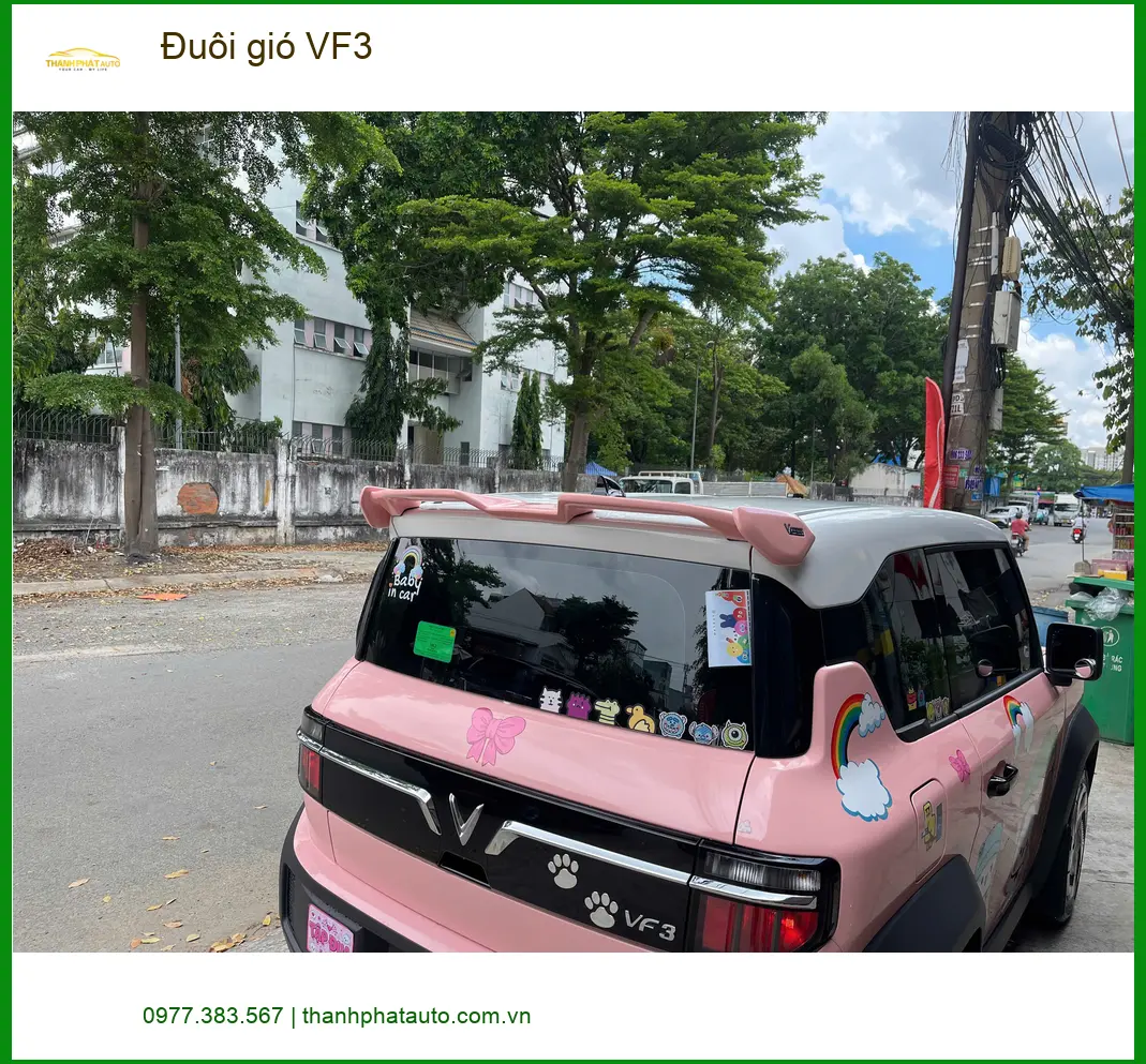 Chị Minh lắp đuôi gió VinFast VF3 tại Quận Bình Tân để xe trông thể thao hơn ảnh thực tế 4