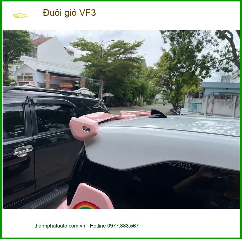 Anh Quang gắn đuôi gió cho VinFast VF3 tại Củ Chi để xe trông thể thao hơn ảnh thực tế 3