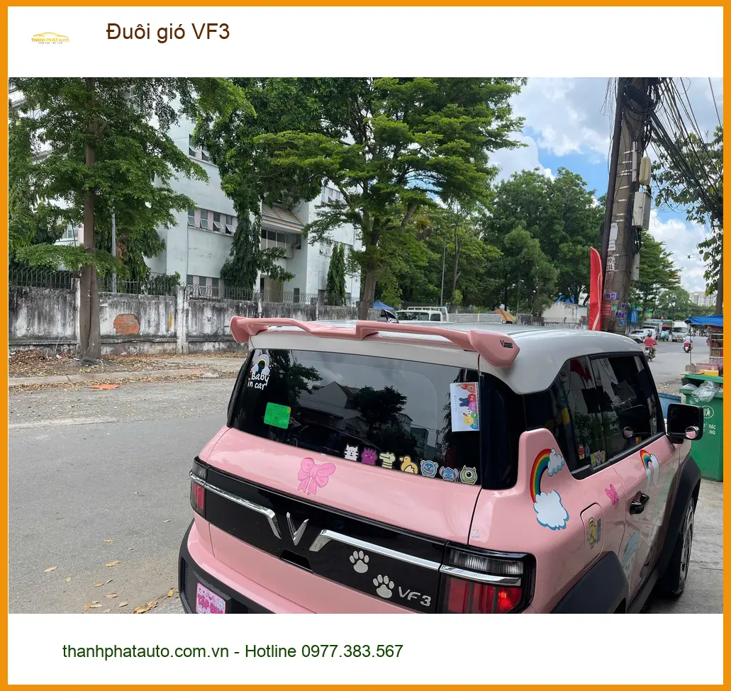 Anh Quang gắn đuôi gió cho VinFast VF3 tại Củ Chi để xe trông thể thao hơn ảnh thực tế 4