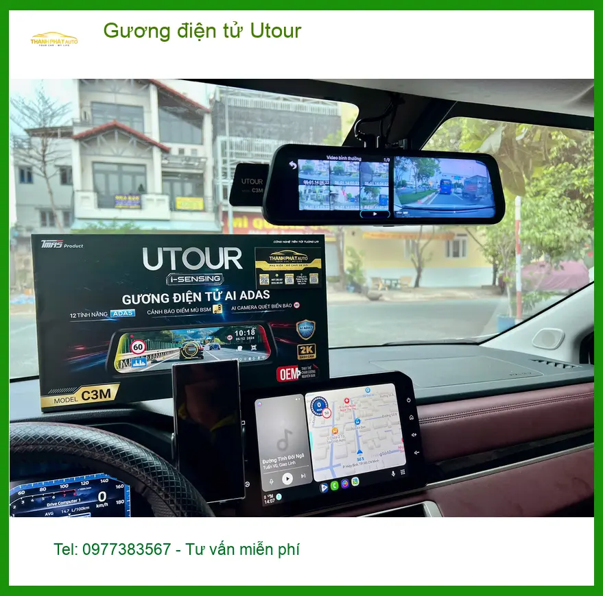 Anh Đức Hùng lắp gương điện tử Utour cho Mazda CX-5 tại Quận Thủ Đức để loại bỏ điểm mù