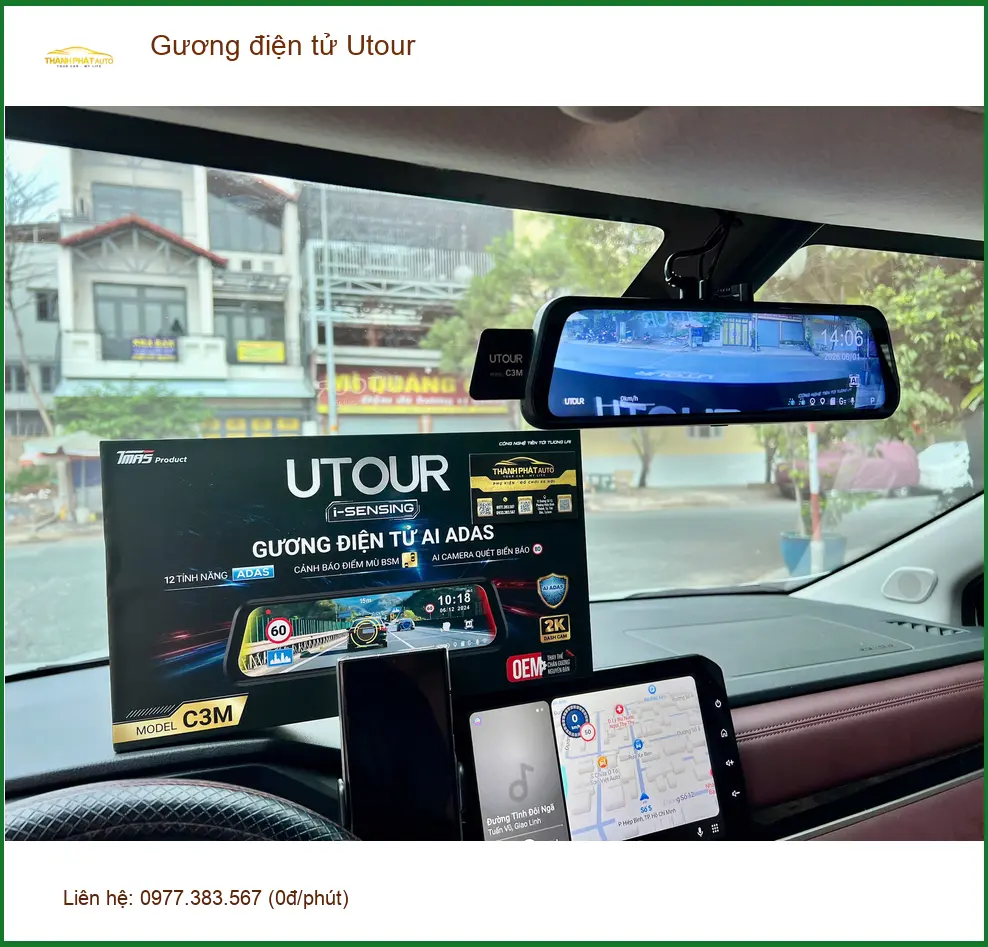 Anh Đức Hùng lắp gương điện tử Utour cho Mazda CX-5 tại Quận Thủ Đức để loại bỏ điểm mù ảnh thực tế 3