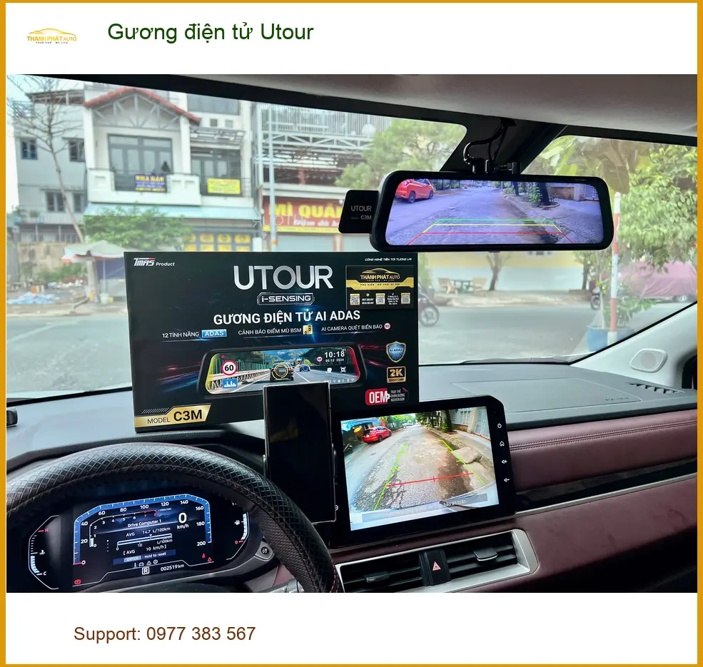 Anh Khải lắp Gương điện tử Utour cho Hyundai Creta tại Quận 4 để dễ dàng lùi xe ảnh thực tế 5