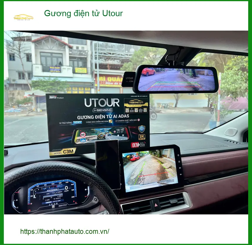Chị Trâm gắn Gương điện tử Utour cho Hyundai Creta ở Quận Bình Tân ảnh thực tế 2