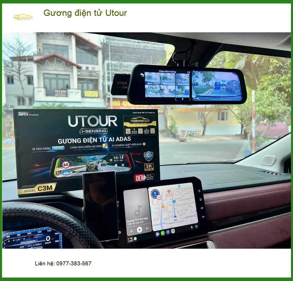 Chị Trâm gắn Gương điện tử Utour cho Hyundai Creta ở Quận Bình Tân ảnh thực tế 3