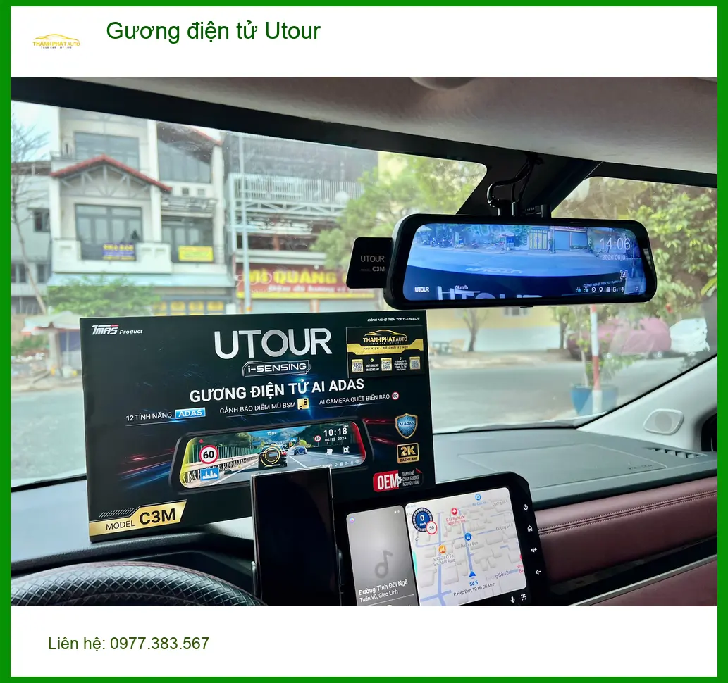 Chị Trâm gắn Gương điện tử Utour cho Hyundai Creta ở Quận Bình Tân ảnh thực tế 4