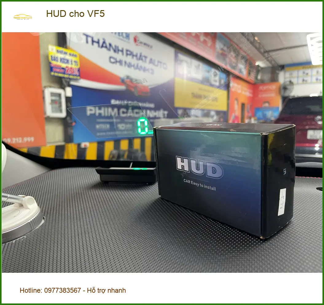 Anh Khải lắp HUD cho VinFast VF5 tại Bình Chánh để hiển thị tốc độ tiện lợi hơn ảnh thực tế 2